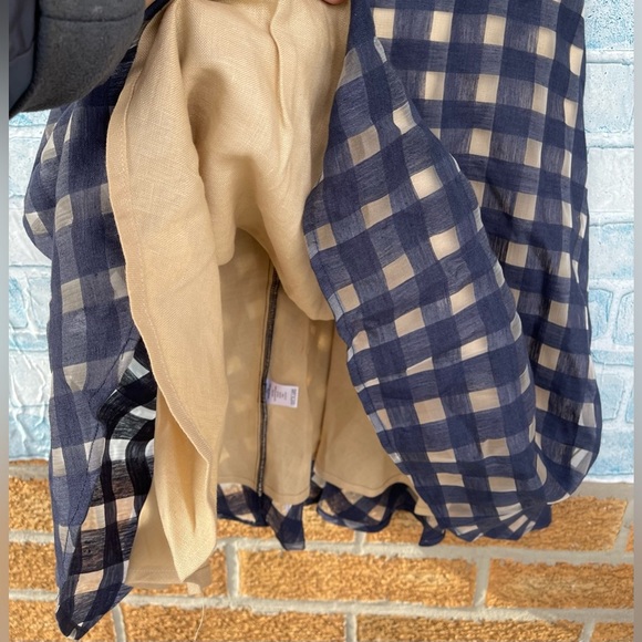 PARIS 99 gingham picnic linen dress size 4 - Picture 5 of 11